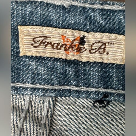 Vtg Y2K Frankie B Jeans Women's 6 Blue Denim Butterfly Low Rise Flared Leg - Picture 8 of 11